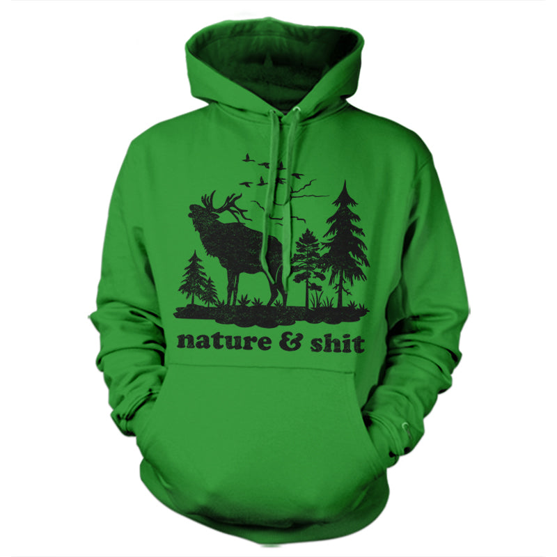 Nature & Shit Hoodie - FiveFingerTees