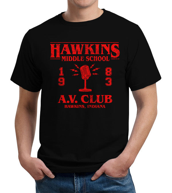 Hawkins Middle School A.V. Club T-Shirt - FiveFingerTees