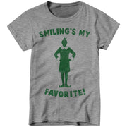 Smiling's My Favorite Ladies T-Shirt - FiveFingerTees
