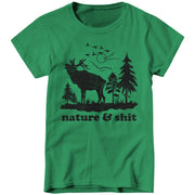 Nature & Shit Ladies T-Shirt - FiveFingerTees