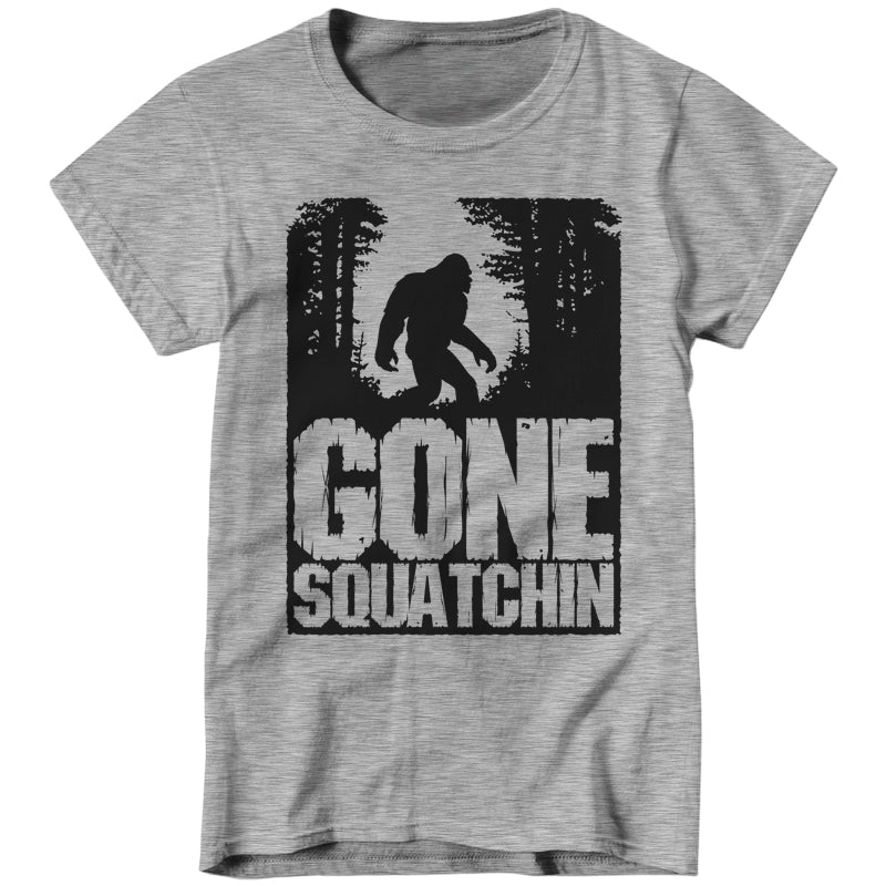 Gone Squatchin Ladies T-Shirt - FiveFingerTees