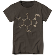 Caffeine Molecule Ladies T-Shirt - FiveFingerTees