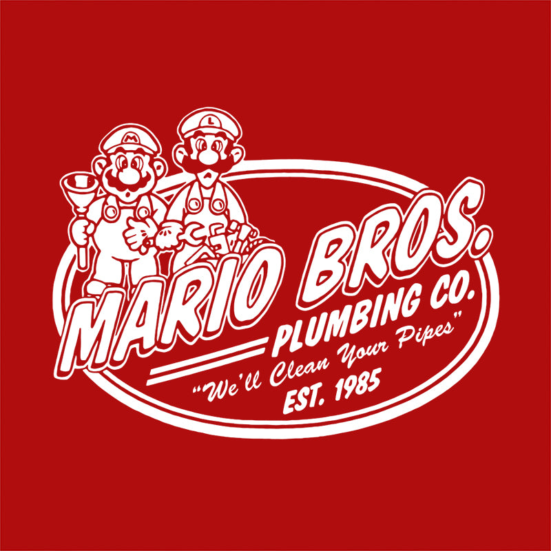 Mario Brothers Plumbing Co. T-Shirt - FiveFingerTees
