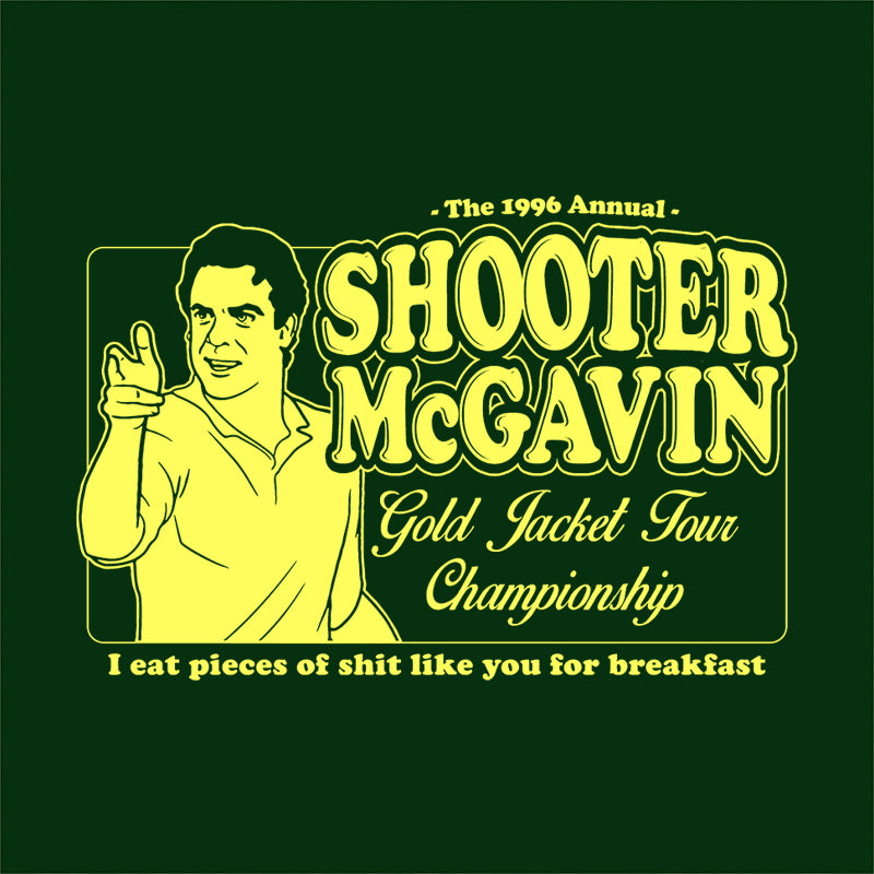 Shooter McGavin Gold Jacket Tour Championship T-Shirt - FiveFingerTees
