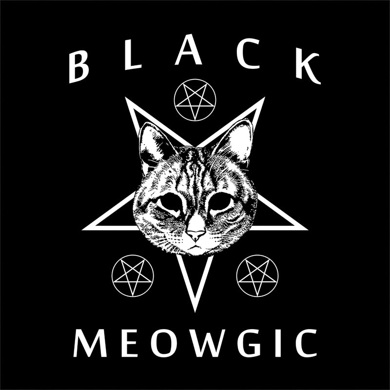 Black Meowgic T-Shirt - FiveFingerTees