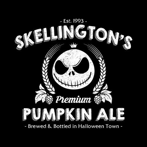 Skellington's Pumpkin Ale T-Shirt - FiveFingerTees