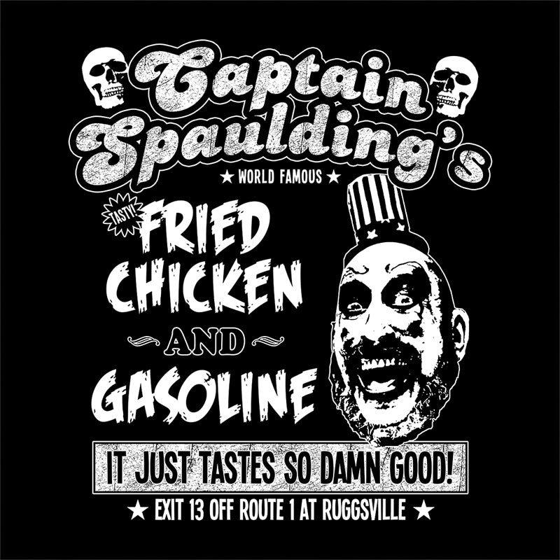 Captain Spaulding's Fried Chicken And Gasoline T-Shirt - FiveFingerTees