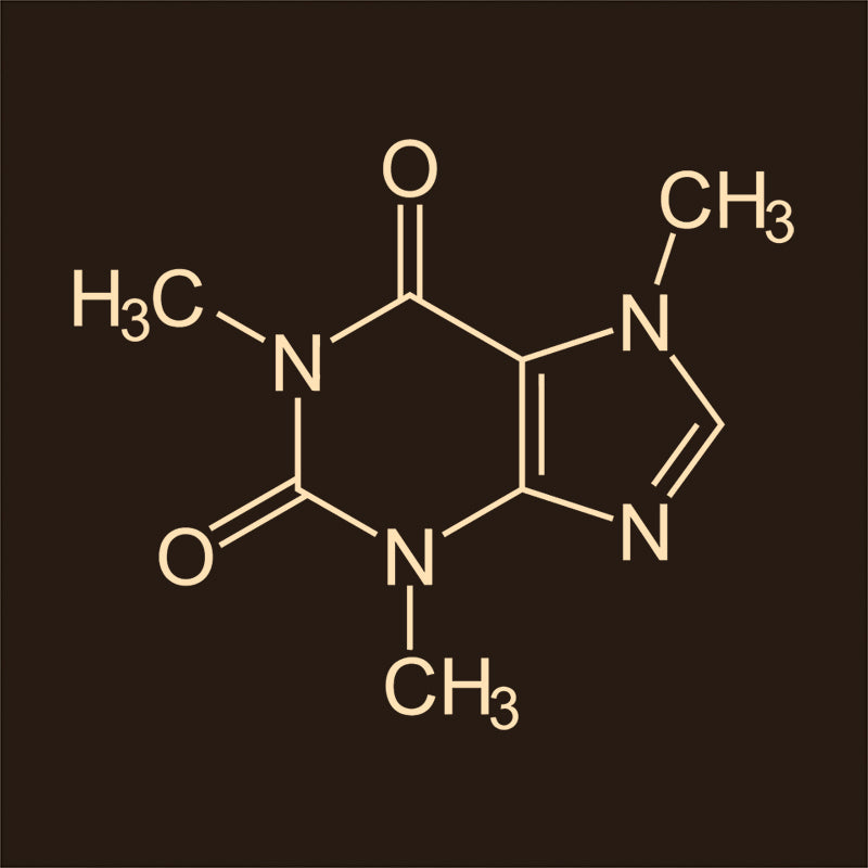 Caffeine Molecule T-Shirt - FiveFingerTees
