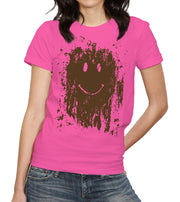 Mud Splatter Smiley Face T-Shirt - FiveFingerTees