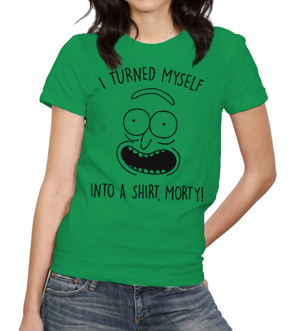 I Turned Myself Into A Shirt Morty T-Shirt - FiveFingerTees