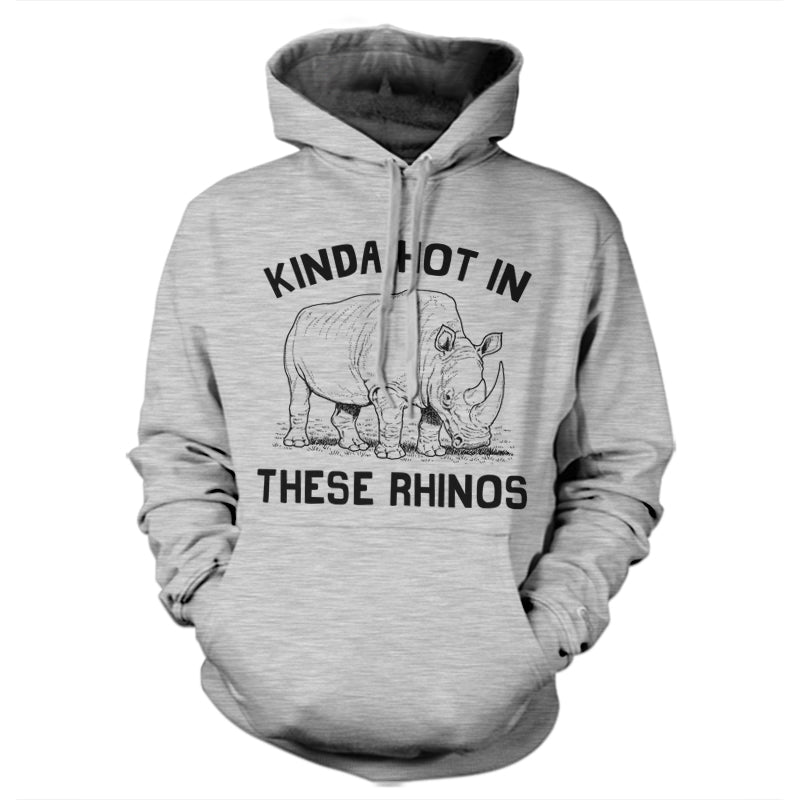 Kinda Hot In These Rhinos Hoodie - FiveFingerTees