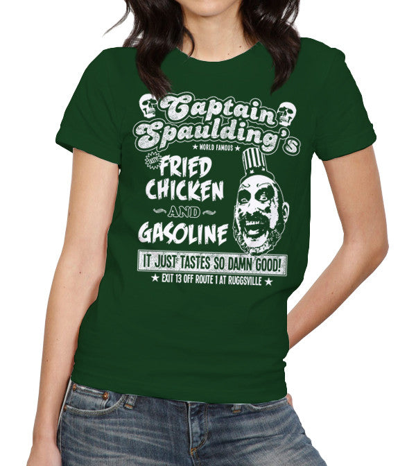 Captain Spaulding's Fried Chicken And Gasoline T-Shirt - FiveFingerTees