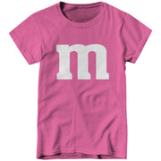 Pink M&M Costume Ladies T-Shirt - FiveFingerTees