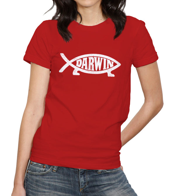 landmænd Afgift smag Darwin Fish T-Shirt - FiveFingerTees