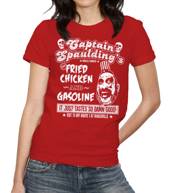 Captain Spaulding's Fried Chicken And Gasoline T-Shirt - FiveFingerTees