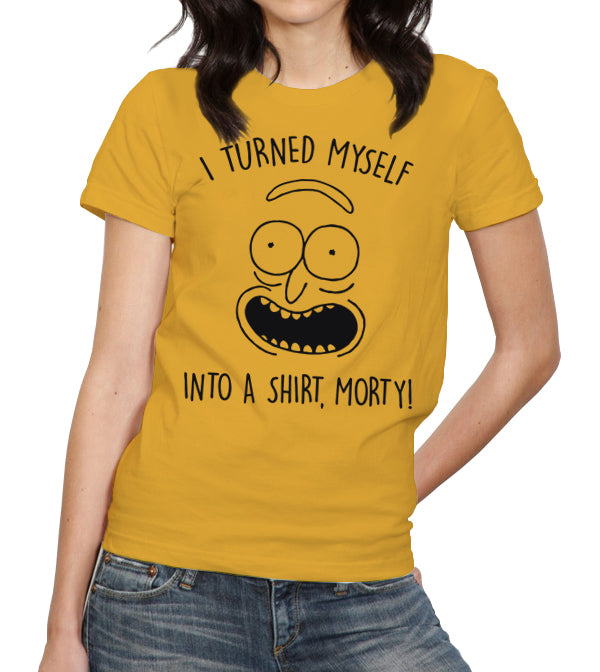 I Turned Myself Into A Shirt Morty T-Shirt - FiveFingerTees