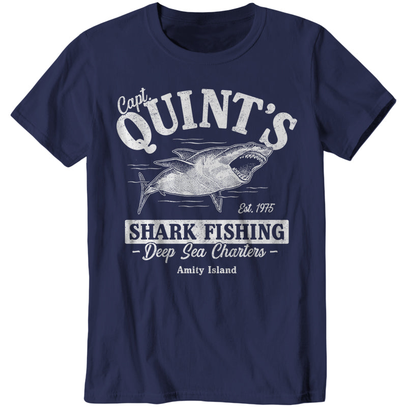 Quint's Shark Fishing T-Shirt - FiveFingerTees