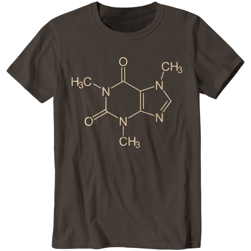 Caffeine Molecule T-Shirt - FiveFingerTees