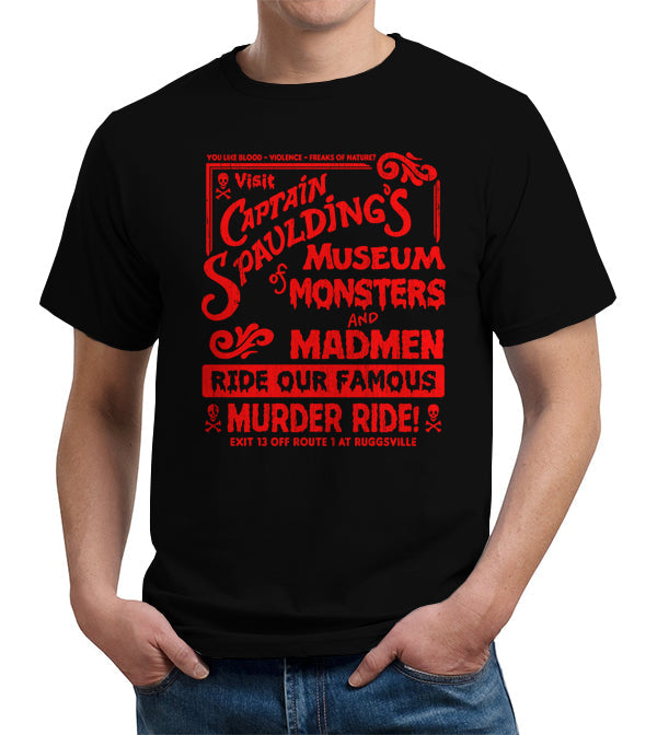 Captain Spaulding's Museum Of Monsters And Madmen T-Shirt - FiveFingerTees