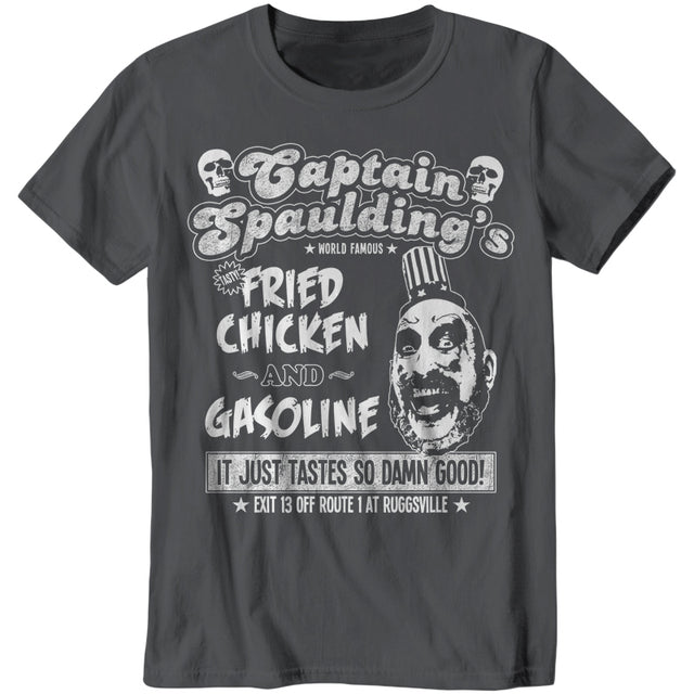 Captain Spaulding's Fried Chicken And Gasoline T-Shirt - FiveFingerTees