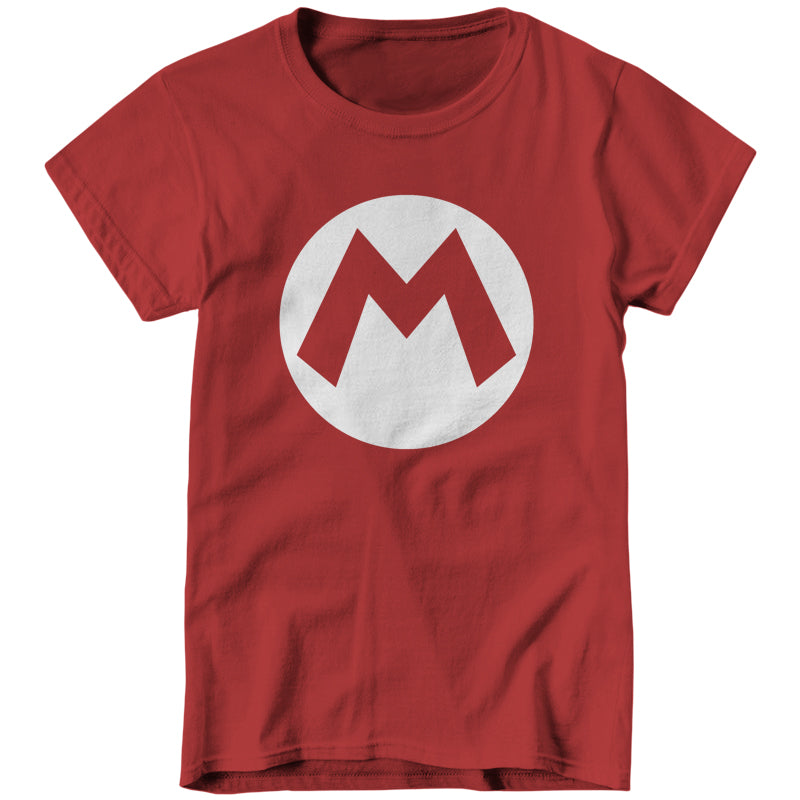 Mario Costume Ladies T-Shirt - FiveFingerTees