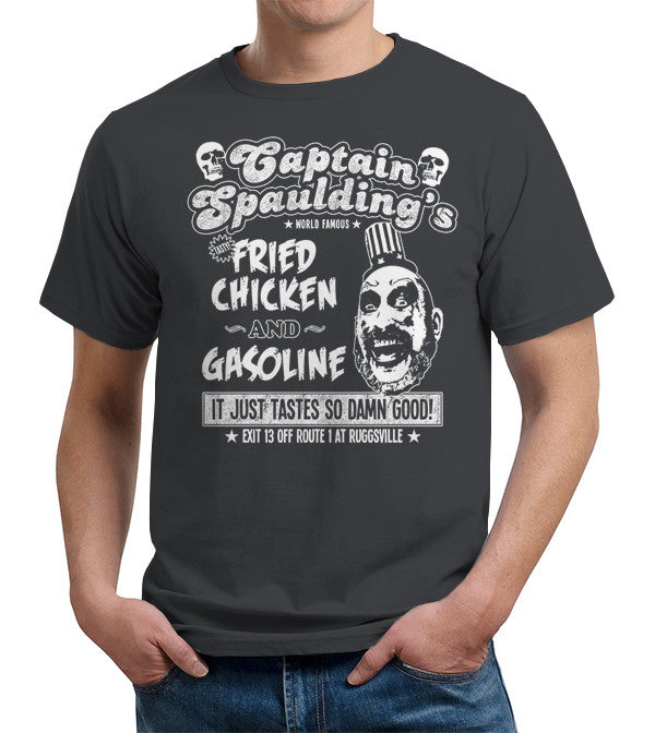 Captain Spaulding's Fried Chicken And Gasoline T-Shirt - FiveFingerTees