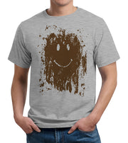 Mud Splatter Smiley Face T-Shirt - FiveFingerTees