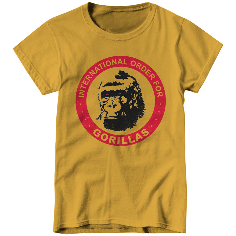 International Order for Gorillas Ladies T-Shirt - FiveFingerTees