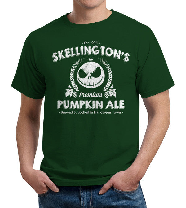 Skellington's Pumpkin Ale T-Shirt - FiveFingerTees