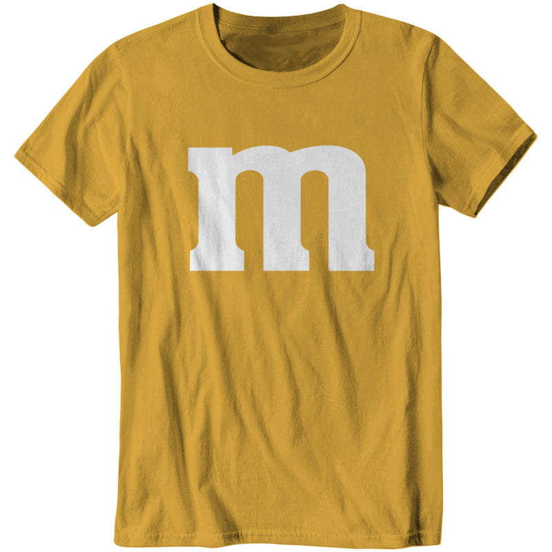 Yellow M&M Costume T-Shirt - FiveFingerTees