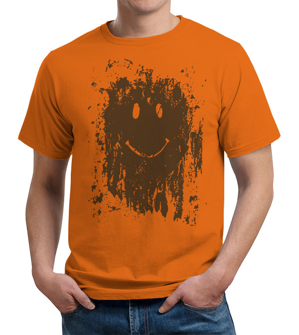 Mud Splatter Smiley Face T-Shirt - FiveFingerTees