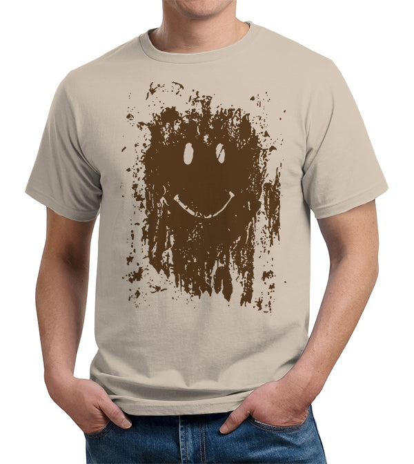 Mud Splatter Smiley Face T-Shirt - FiveFingerTees