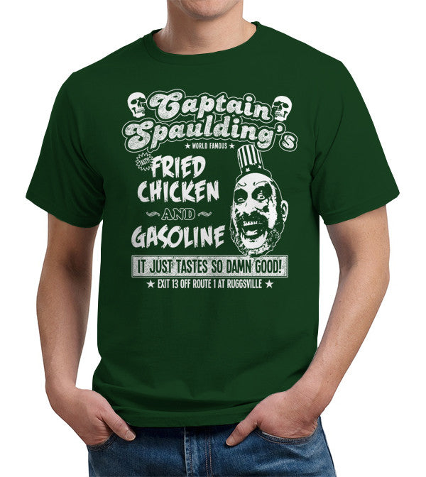 Captain Spaulding's Fried Chicken And Gasoline T-Shirt - FiveFingerTees