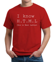 I Know HTML (How To Meet Ladies) T-Shirt - FiveFingerTees