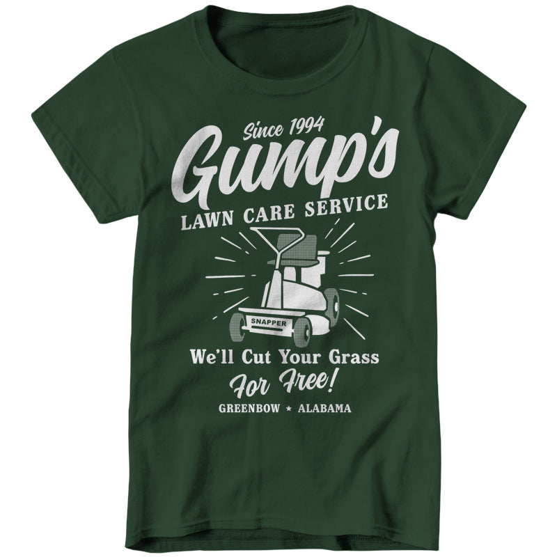 Gump's Lawn Mowing Service Ladies T-Shirt - FiveFingerTees
