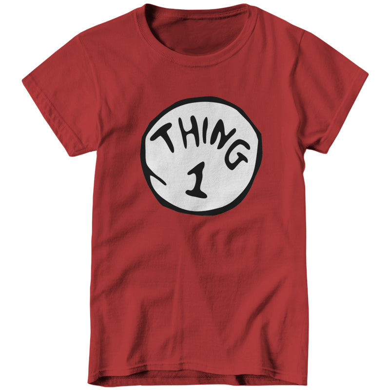 Thing 1 Ladies T-Shirt - FiveFingerTees