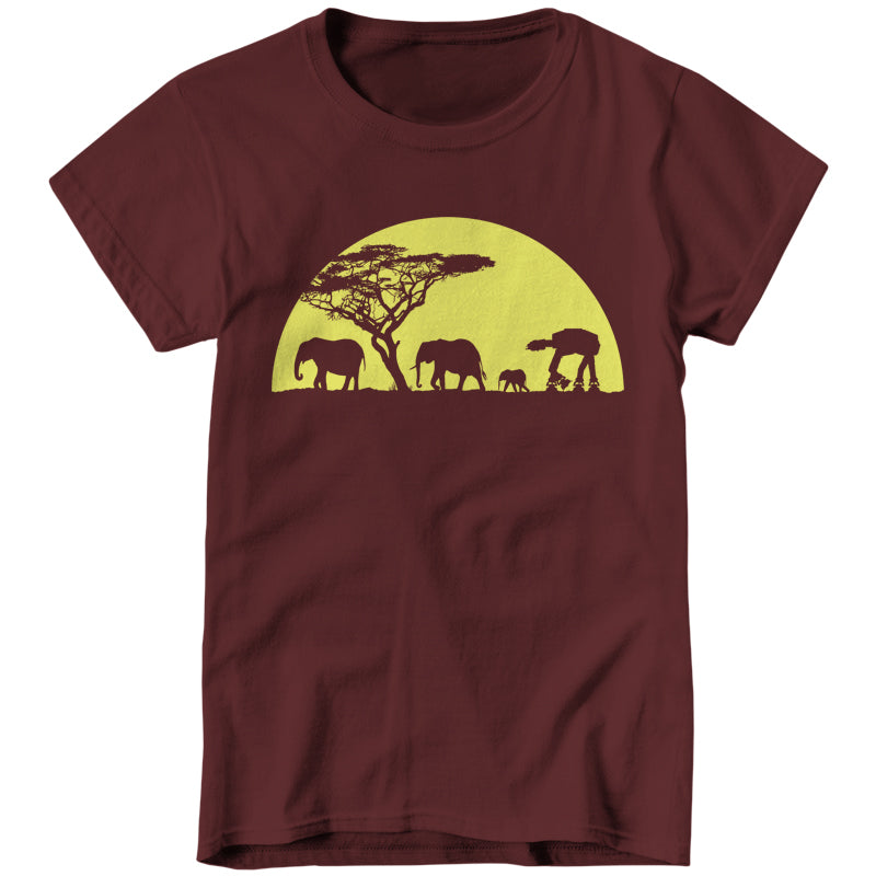 AT-AT Far From Home Ladies T-Shirt - FiveFingerTees