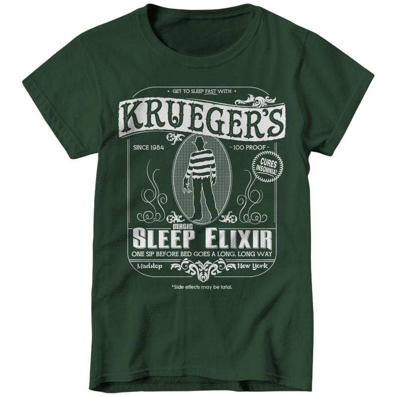 Krueger's Magic Sleep Elixir Ladies T-Shirt - FiveFingerTees