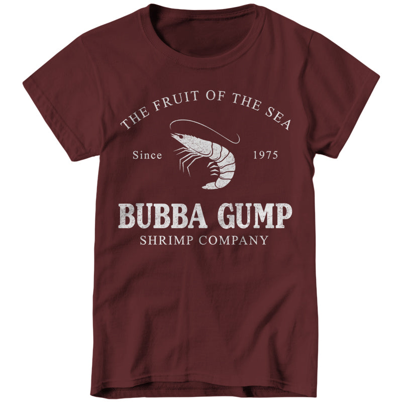 Bubba Gump Shrimp Company T-Shirt - FiveFingerTees Ladies / Small / Maroon
