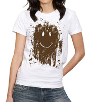 Mud Splatter Smiley Face T-Shirt - FiveFingerTees