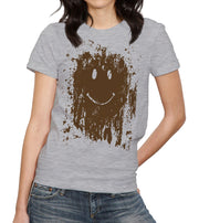 Mud Splatter Smiley Face T-Shirt - FiveFingerTees