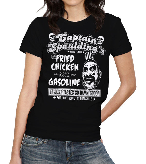 Captain Spaulding's Fried Chicken And Gasoline T-Shirt - FiveFingerTees