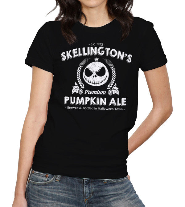 Skellington's Pumpkin Ale T-Shirt - FiveFingerTees