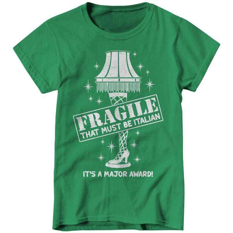 Fragile Leg Lamp Ladies T-Shirt - FiveFingerTees