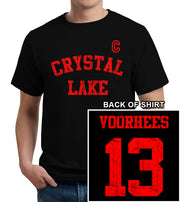 Crystal Lake Voorhees Jersey T-Shirt - FiveFingerTees